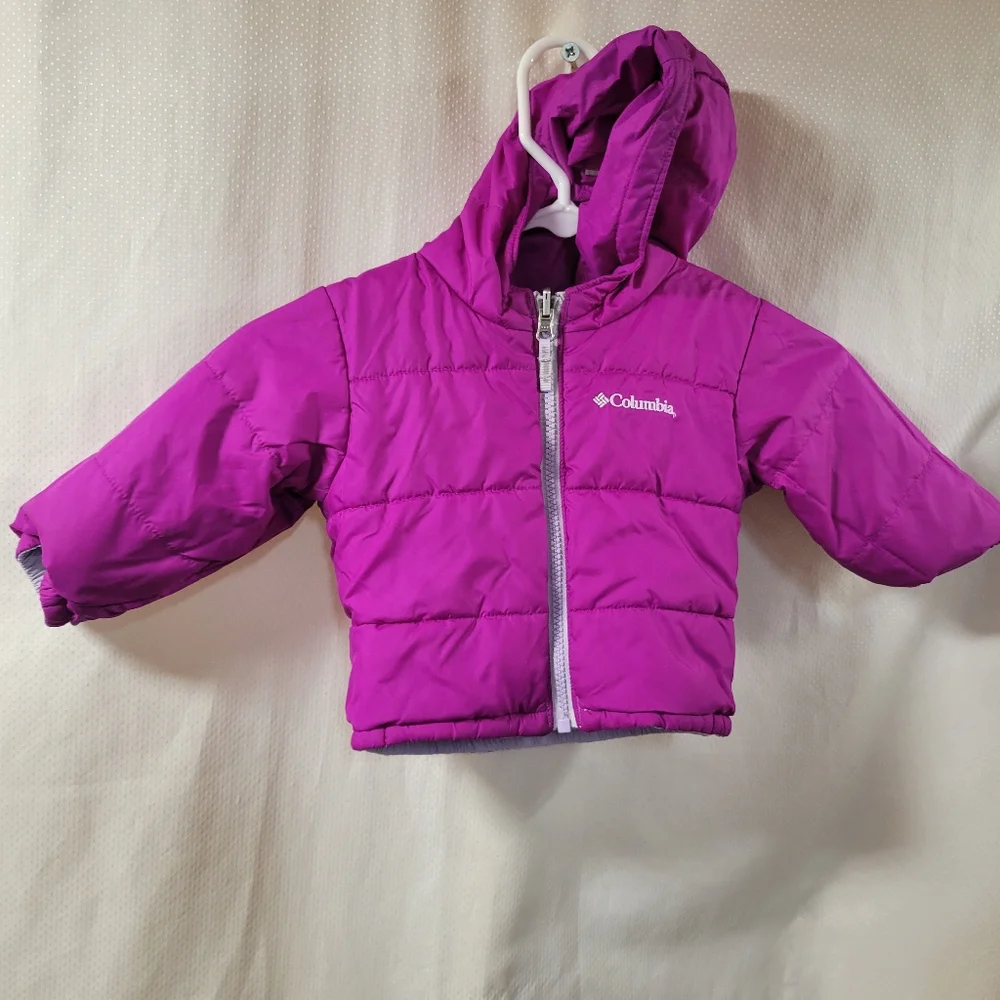 Columbia‎ Lilac & Purple Reversible Winter Coat Dize 6-12 Months